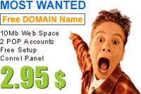 
        FREE DOMAIN NAME
        when you buy 
        Most Wanted hosting package
        